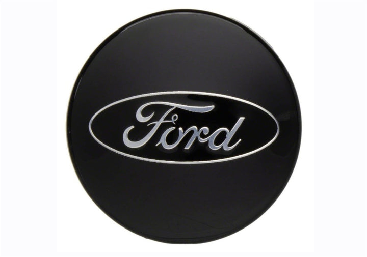 Ford Racing Car Black and Chrome Wheel Cap - Bull Strap