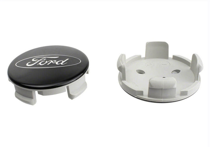 Ford Racing Car Black and Chrome Wheel Cap - Bull Strap