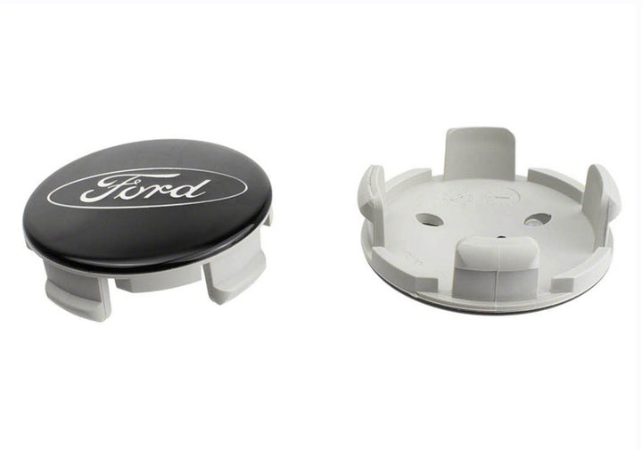 Ford Racing Car Black and Chrome Wheel Cap - Bull Strap