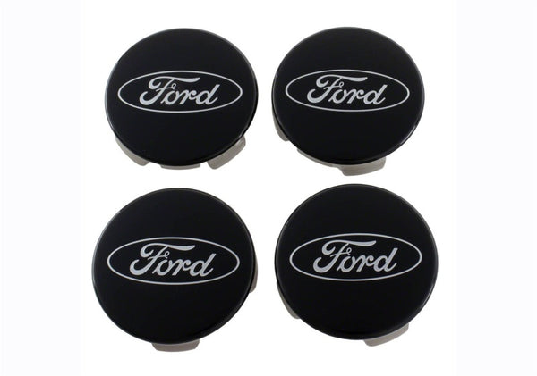 Ford Racing Ford Truck/SUV Black And Chrome Wheel Center Cap Kit - Bull Strap