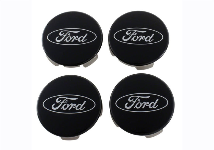 Ford Racing Ford Truck/SUV Black And Chrome Wheel Center Cap Kit - Bull Strap
