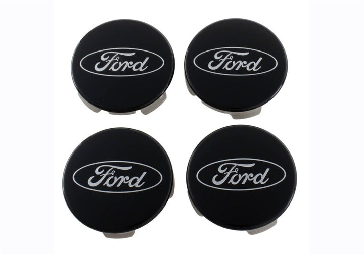 Ford Racing Ford Truck/SUV Black And Chrome Wheel Center Cap Kit - Bull Strap