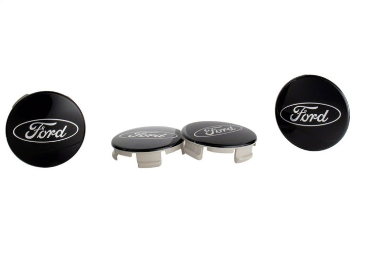 Ford Racing Ford Truck/SUV Black And Chrome Wheel Center Cap Kit - Bull Strap