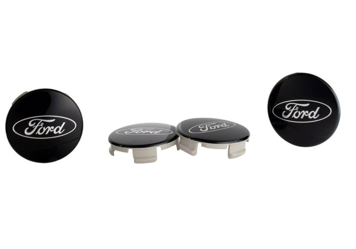 Ford Racing Ford Truck/SUV Black And Chrome Wheel Center Cap Kit - Bull Strap