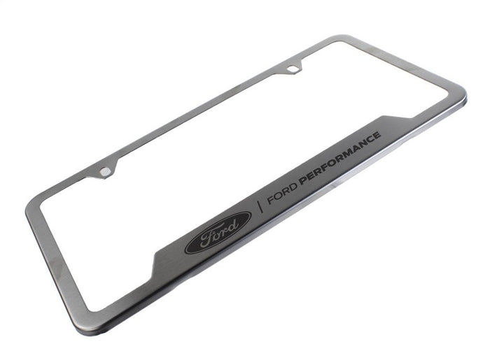 Ford Racing Stainless Steel Ford Performance License Plate Frame - Bull Strap