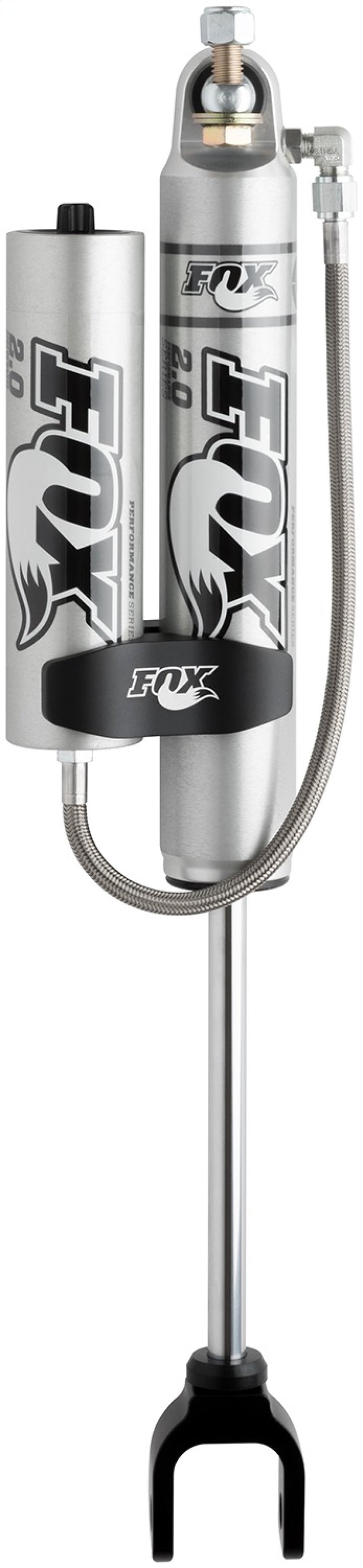 Fox 11+ Chevy HD 2.0 Performance Series 7.9in. Smooth Body Remote Res. Front Shock / 4-6in. Lift - Bull Strap