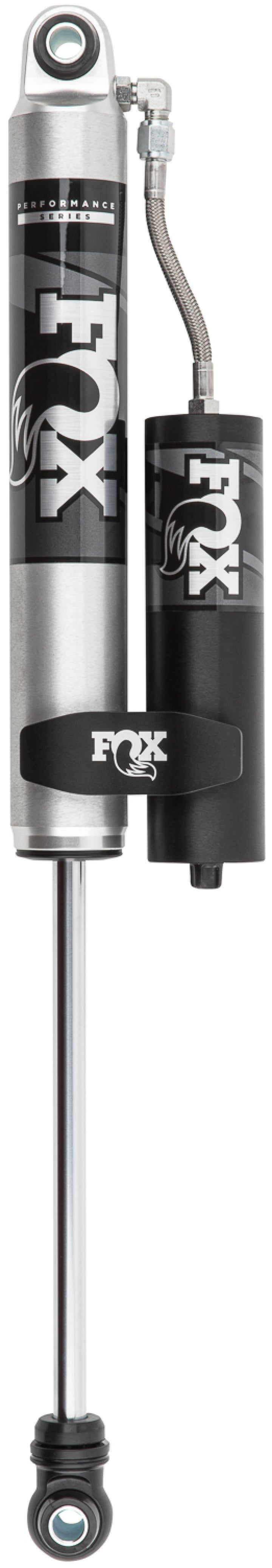 Fox 20+ GM 2500/3500 HD 2.0 Performance Series Smooth Body Reservoir Rear Shock 0-1in Lift - Bull Strap