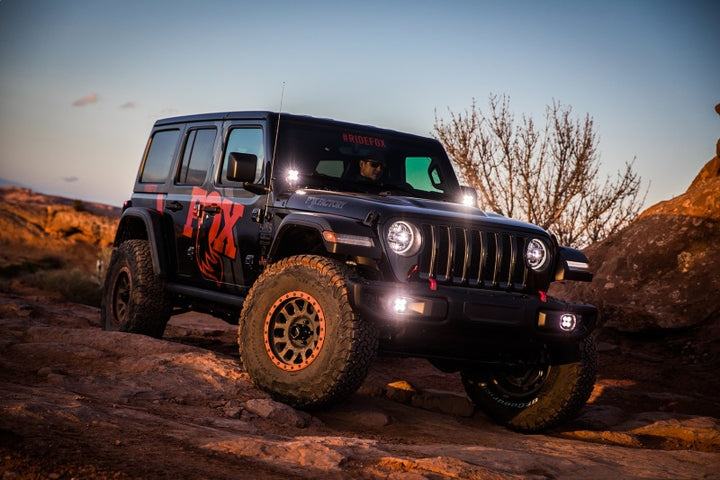 Fox 2018+ Jeep JL 2.0 Performance Series 8.2in. TS Stabilizer Bottom Axle Mount 5/8in Shaft - Bull Strap