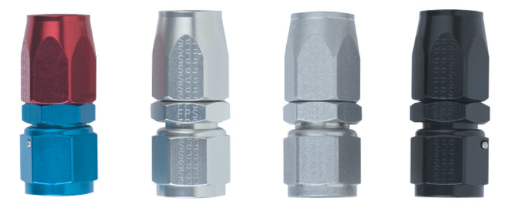 Fragola -10AN Straight Power Flow Hose End - Black - Bull Strap