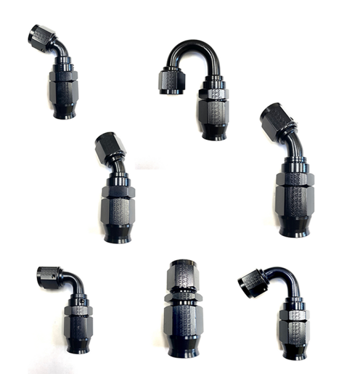 Fragola -6AN Race-Rite Reusable PTFE Hose End 90 Degree - Bull Strap