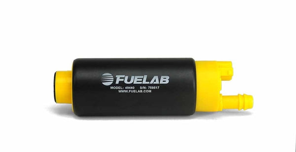Fuelab 494 High Output In-Tank Electric Fuel Pump - 340 LPH Center Out - Bull Strap