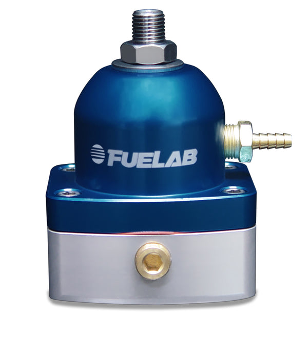 Fuelab 515 EFI Adjustable FPR 25-90 PSI (2) -6AN In (1) -6AN Return - Blue - Bull Strap