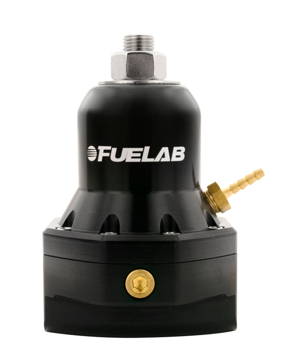 Fuelab 565 EFI Adjustable FPR 40-80 PSI (2) -10AN In (1) -10AN Return Max Flow Bypass - Black - Bull Strap
