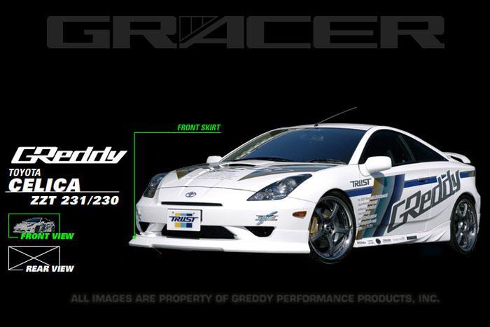 GReddy 03-05 Toyota Celica Front Lip Spoiler - Bull Strap