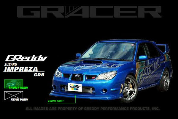 GReddy 06-07 WRX & STi Front Lip Spoiler FRP - Bull Strap