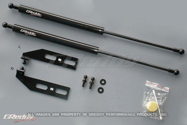 GReddy 93-96 Mazda RX7 FD3S Engine Hood Lifter Kit (Designed for OEM weight hoods) - Bull Strap