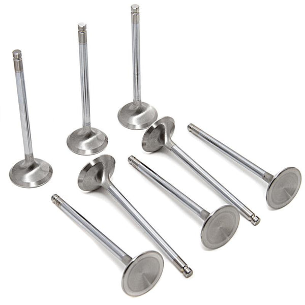 GSC P-D 4G63T Evo 1-9 / 90-98 DSM Chrome Polished Exhaust Valve - 30.5mm Head (STD) - SET 8 - Bull Strap