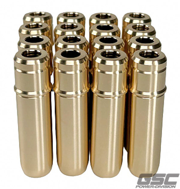 GSC P-D Ford Coyote Gen 3 Intake/Exhaust Valve Guide Set - Set of 16 (Use OEM or GSC 1102) - Bull Strap