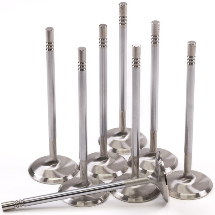 GSC P-D Ford Mustang 5.0L Coyote Gen 1/2 37.27mm Head (STD) Chrome Polished Intake Valve - Set of 8 - Bull Strap
