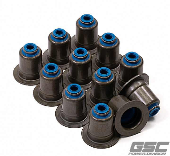 GSC P-D Toyota Supra/BMW B58/N54/S55/S58 Viton Exhaust Valve Stem Seals - Set of 12 - Bull Strap
