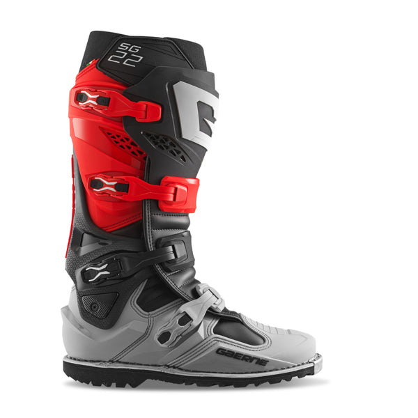 Gaerne SG22 Limited Edition Gore-Tex Enduro Boot Red/Black/Grey LE Size - 10.5 - Bull Strap