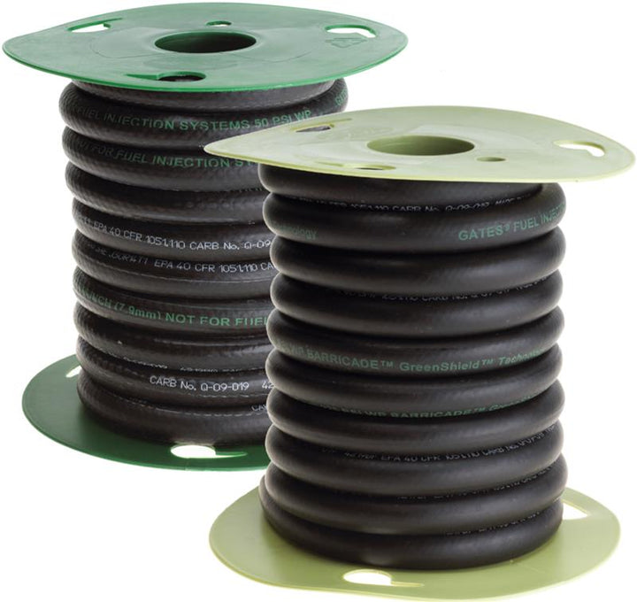 Gates 3/8in x 25 feet (Reel) 225 PSI Barricade Fuel Injection Hose w/ GreenShield Technology - Bull Strap