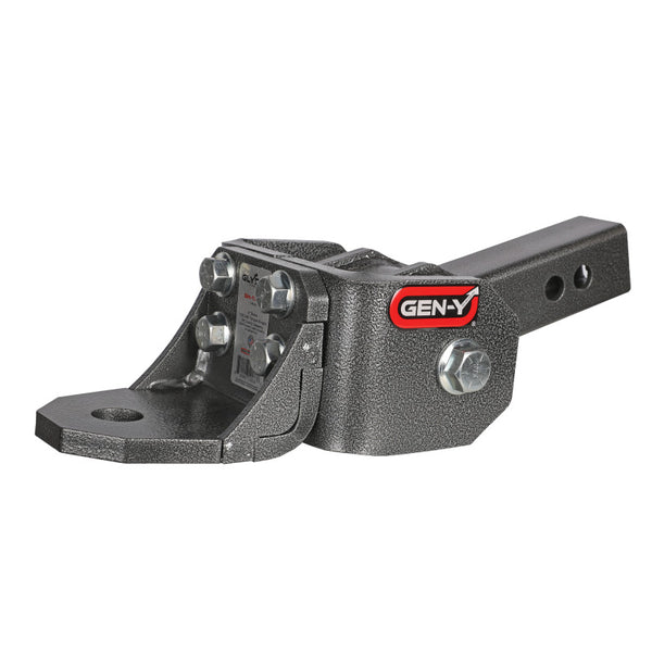 Gen-Y Glyder Torsion-Flex 2in Shank 2in Drop 7K Hitch w/Ball Platform/1in Diameter Mounting Hole - Bull Strap
