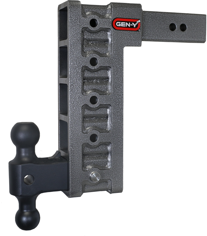 Gen-Y Mega Duty 2.5in Shank 12in Drop 3K TW 21K Hitch w/GH-061 Dual-Ball - Bull Strap