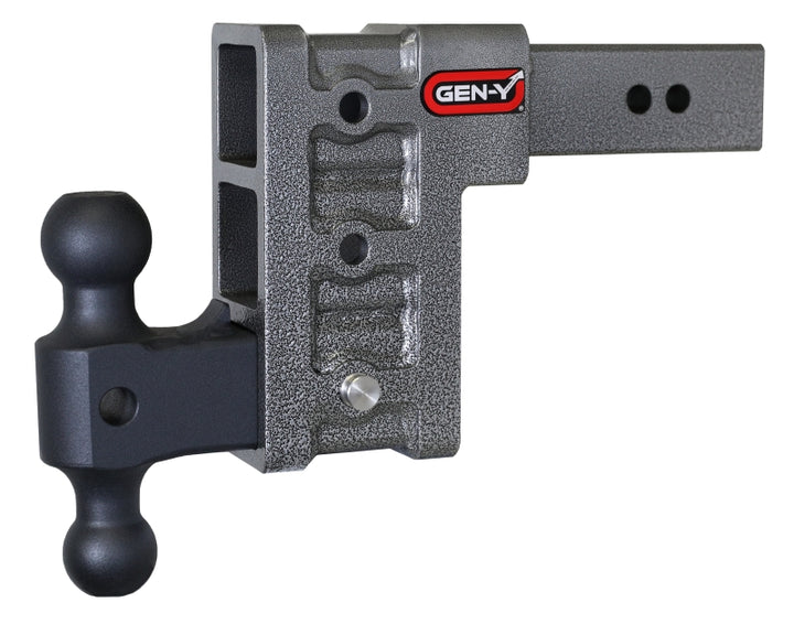 Gen-Y Mega Duty 2.5in Shank 6in Drop 3K TW 21K Hitch w/GH-061 Dual-Ball - Bull Strap