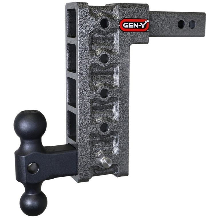 Gen-Y Mega Duty 2in Shank 10in Drop 1.5K TW 10K Hitch w/GH-031 Dual-Ball - Bull Strap