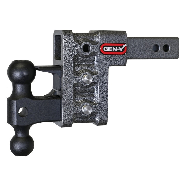 Gen-Y Mega Duty 2in Shank 5in Drop 2K TW 16K Hitch w/GH-051 Dual-Ball/GH-032 Pintle Lock - Bull Strap