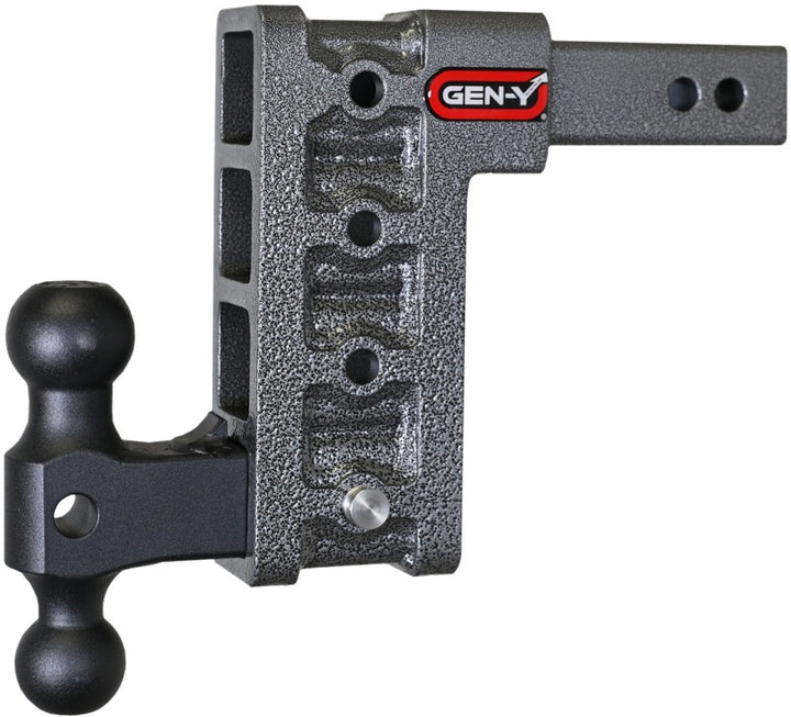 Gen-Y Mega Duty 2in Shank 7.5in Drop 2K TW 16K Hitch w/GH-051 Dual-Ball - Bull Strap