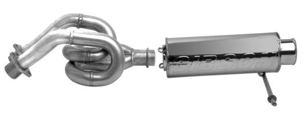 Gibson 04-07 Yamaha YXR66F Rhino 660 Base Single Exhaust - Stainless - Bull Strap