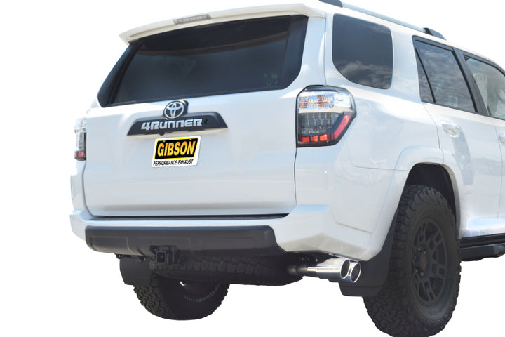 Gibson 04-22 Toyota 4Runner 4.0L 2.5in Cat-Back Dual Sport Exhaust - Stainless - Bull Strap