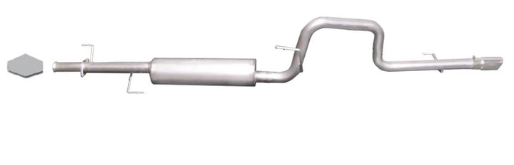 Gibson 05-09 Toyota 4Runner Sport 4.7L 2.5in Cat-Back Single Exhaust - Aluminized - Bull Strap