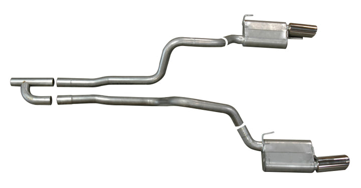 Gibson 05-10 Ford Mustang Base 4.0L 2.5in Cat-Back Dual Exhaust - Stainless - Bull Strap