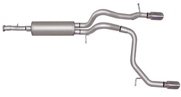 Gibson 07-10 Hummer H3 Base 3.7L 2.5in Cat-Back Dual Split Exhaust - Aluminized - Bull Strap