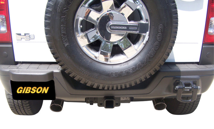 Gibson 07-10 Hummer H3 Base 3.7L 2.5in Cat-Back Dual Split Exhaust - Aluminized - Bull Strap