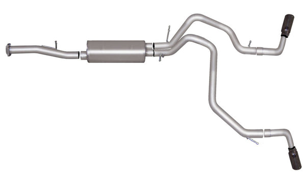 Gibson 07-12 Chevrolet Avalanche LS 5.3L 2.25in Cat-Back Dual Extreme Exhaust - Aluminized - Bull Strap