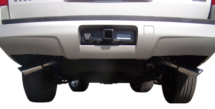 Gibson 07-12 Chevrolet Avalanche LS 5.3L 2.25in Cat-Back Dual Extreme Exhaust - Aluminized - Bull Strap
