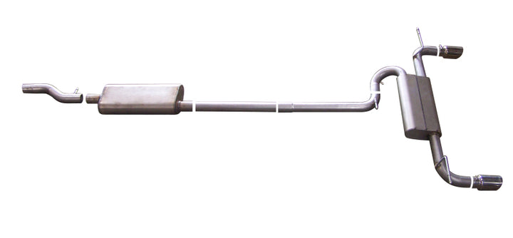 Gibson 07-14 Ford Edge SE 3.5L 2.5in Cat-Back Dual Split Exhaust - Aluminized - Bull Strap