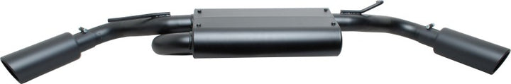 Gibson 07-17 Jeep Wrangler JK Sport 3.8L 2.5in Cat-Back Dual Extreme Exhaust - Black Elite (Ceramic) - Bull Strap