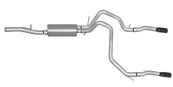 Gibson 10-19 Chevrolet Tahoe LS 5.3L 2.25in Cat-Back Dual Split Exhaust - Stainless - Bull Strap