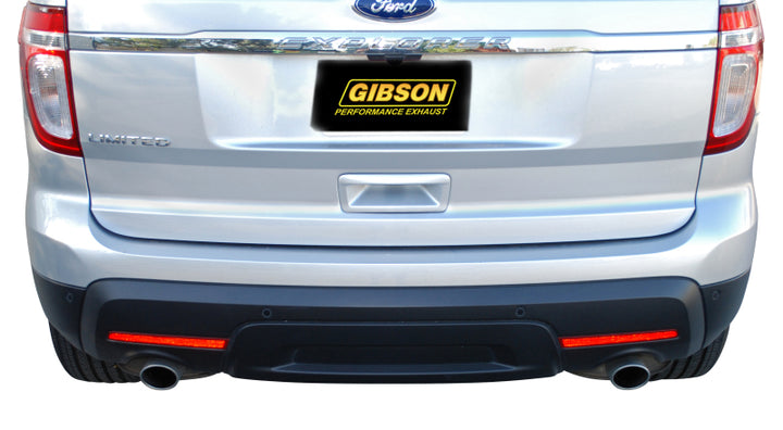 Gibson 11-18 Ford Explorer Base 3.5L 2.25in Axle-Back Dual Exhaust - Stainless - Bull Strap