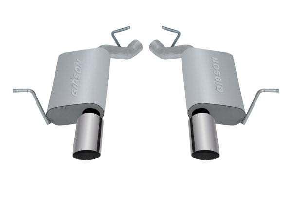 Gibson 11-18 Jeep Grand Cherokee Laredo 3.6L 2.25in Axle-Back Dual Exhaust - Stainless - Bull Strap
