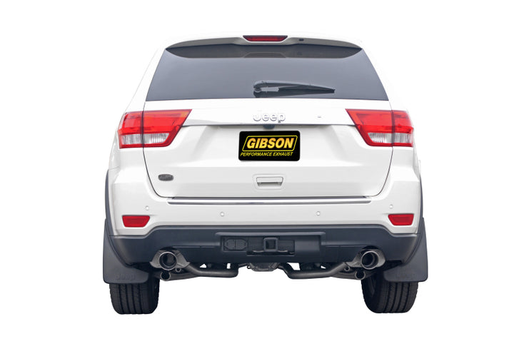 Gibson 11-18 Jeep Grand Cherokee Laredo 3.6L 2.25in Axle-Back Dual Exhaust - Stainless - Bull Strap