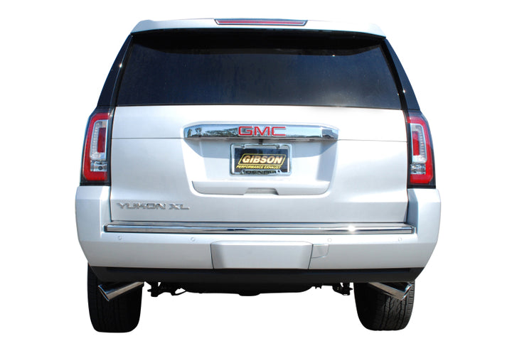 Gibson 14-19 Cadillac Escalade Base 6.2L 3.5in/2.25in Cat-Back Dual Extreme Exhaust - Aluminized - Bull Strap