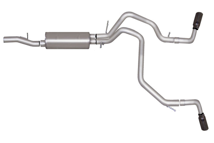 Gibson 15-19 Chevrolet Tahoe LS 5.3L 2.25in Cat-Back Dual Extreme Exhaust - Aluminized - Bull Strap