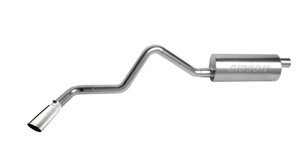 Gibson 87-93 Ford Bronco Custom 5.0L 3in Cat-Back Single Exhaust - Aluminized - Bull Strap
