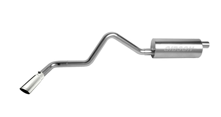 Gibson 87-93 Ford Bronco Custom 5.0L 3in Cat-Back Single Exhaust - Aluminized - Bull Strap